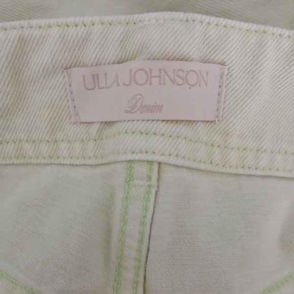 ULLA‎ JOHNSON The Elodie Pistachio Wide Leg Jeans - Picture 7 of 12
